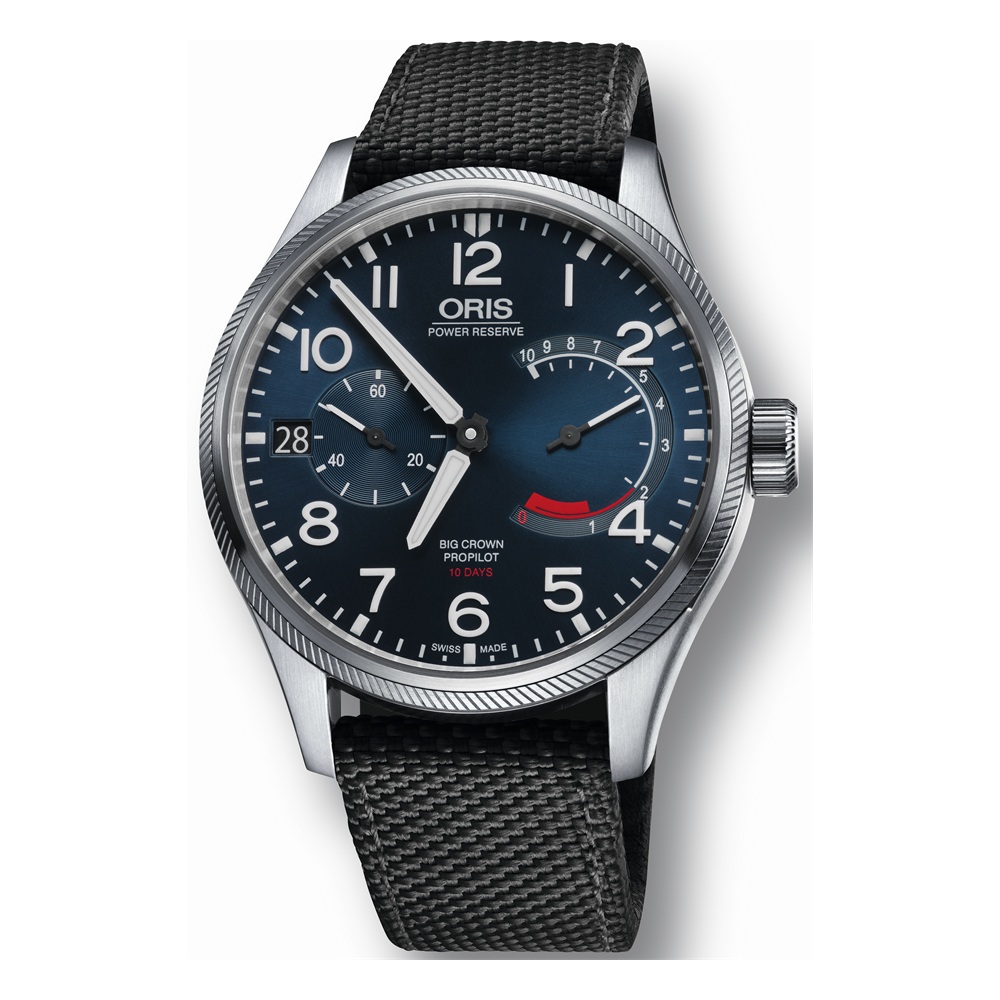 ORIS  Мужские швейцарские часы с уникальным механизмом  с ручным заводом и резервом хода на 10 дней, сталь, 44 мм,  водозащита 100 метров